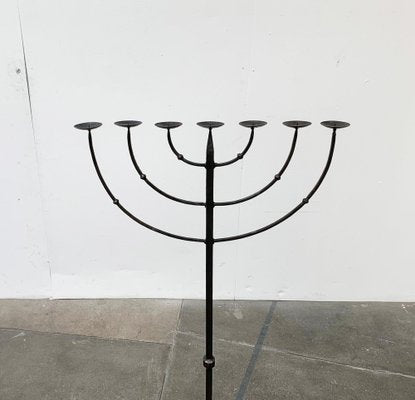 Brutalist Wrought Iron Candleholder-UAH-979477