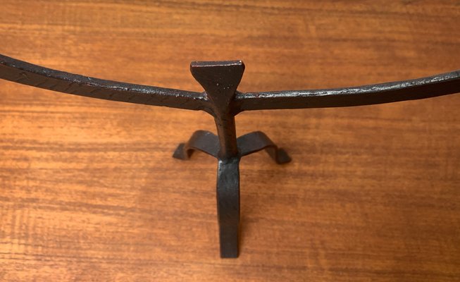 Brutalist Wrought Iron Candleholders, 1960s, Set of 2-UAH-1294645