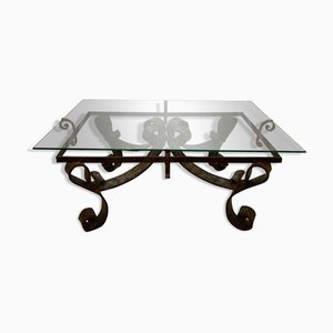 Brutalist Wrought Iron Coffee Table, France-BHG-1007787