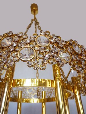 Bubble Chandelier in Swarovski Crystal & 24k Gilded Brass from Palwa, 1970s, Germany-DEK-932617