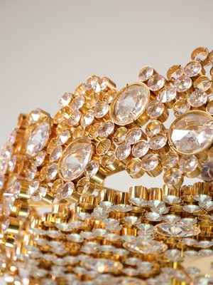 Bubble Chandelier in Swarovski Crystal & 24k Gilt Brass from Palwa, Germany, 1970s-DEK-932602