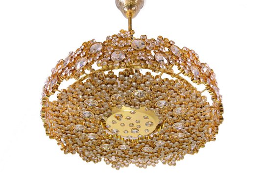 Bubble Chandelier in Swarovski Crystal & 24k Gilt Brass from Palwa, Germany, 1970s-DEK-932602