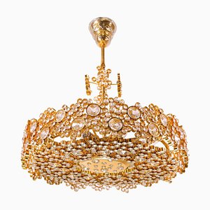 Bubble Chandelier in Swarovski Crystal & 24k Gilt Brass from Palwa, Germany, 1970s-DEK-932602