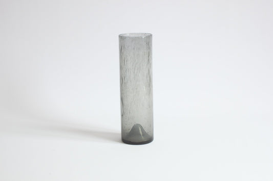 Bubble Glass Cylinder Vase by Erik Höglund for Pukeberg, Sweden, 1960s