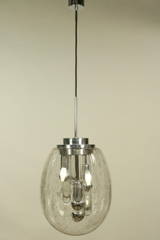 Bubble Glass Egg Pendant Lamp from Doria Leuchten, 1960s