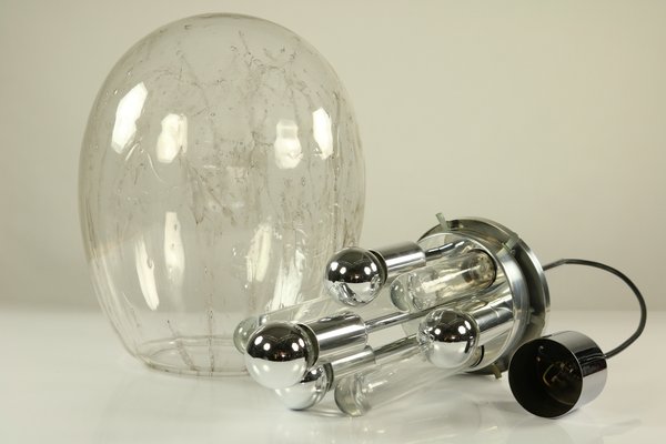 Bubble Glass Egg Pendant Lamp from Doria Leuchten, 1960s-FUP-639384