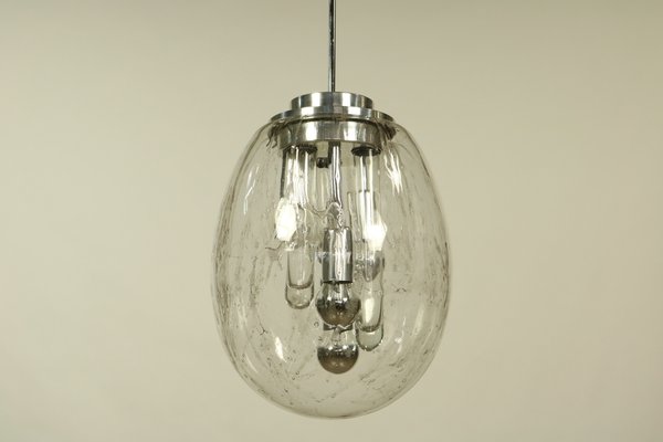 Bubble Glass Egg Pendant Lamp from Doria Leuchten, 1960s-FUP-639384