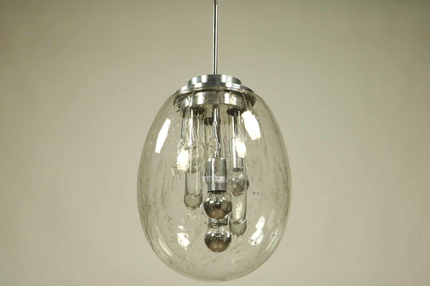 Bubble Glass Egg Pendant Lamp from Doria Leuchten, 1960s