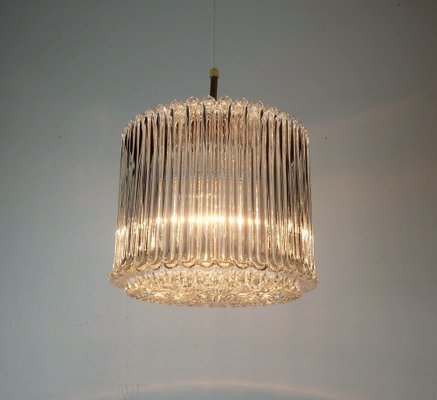 Bubble Glass Pendant Light in Clear Glass and Chrome from Limburg, 1960s-FH-1805388