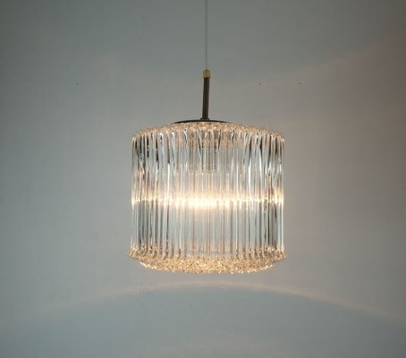 Bubble Glass Pendant Light in Clear Glass and Chrome from Limburg, 1960s-FH-1805388