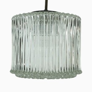 Bubble Glass Pendant Light in Clear Glass and Chrome from Limburg, 1960s-FH-1805388