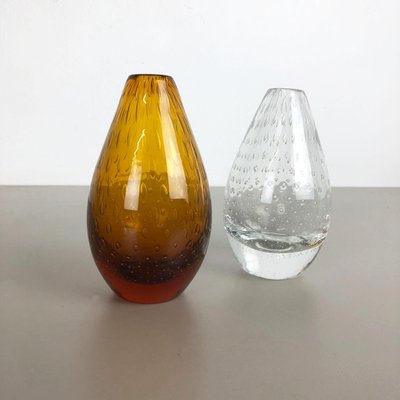 Bubble Glass Vases by Hirschberg, Germany, 1970s, Set of 2-QZ-1106460