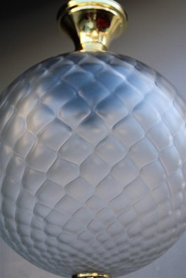 Bubble Lantern Ceiling Light in Murano & Brass, Italy, 1950s-EH-1398573