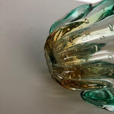 Bubble Murano Glass Shell Bowl Vase by Seguso Bullicante, Italy, 1970s-QZ-1053118