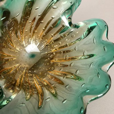 Bubble Murano Glass Shell Bowl Vase by Seguso Bullicante, Italy, 1970s-QZ-1053118