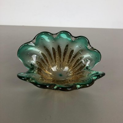 Bubble Murano Glass Shell Bowl Vase by Seguso Bullicante, Italy, 1970s-QZ-1053118