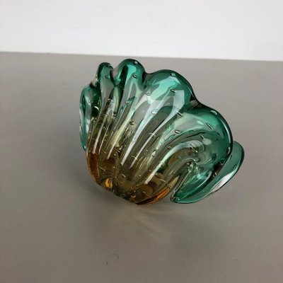 Bubble Murano Glass Shell Bowl Vase by Seguso Bullicante, Italy, 1970s-QZ-1053118