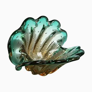 Bubble Murano Glass Shell Bowl Vase by Seguso Bullicante, Italy, 1970s-QZ-1053118