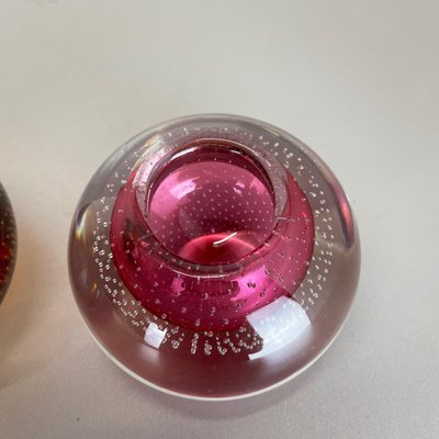 Bubble Structure Bowls or Ashtrays in Murano Glass, Italy, 1970s, Set of 2-QZ-1448598