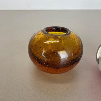 Bubble Structure Bowls or Ashtrays in Murano Glass, Italy, 1970s, Set of 2-QZ-1448598