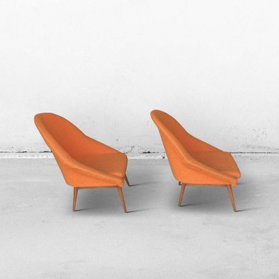 Bucket Seats in Orange, 1960s, Set of 2-XCC-1816130