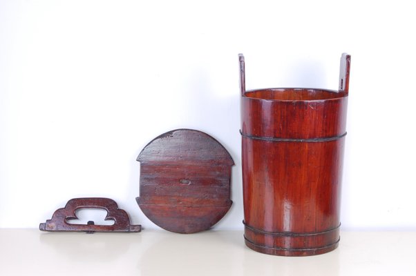 Bucket with Wooden Lid, 1940s-XSG-1016490