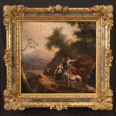 Bucolic Landscape with Characters, 1780, Oil on Canvas-RP-2040969