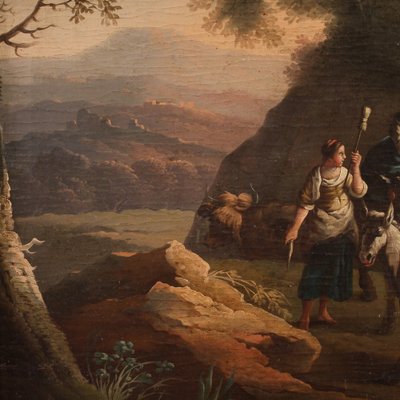 Bucolic Landscape with Characters, 1780, Oil on Canvas-RP-2040969