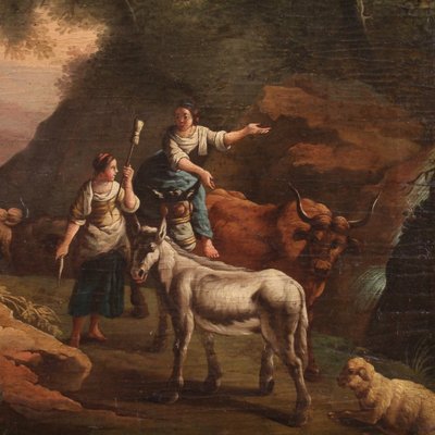 Bucolic Landscape with Characters, 1780, Oil on Canvas-RP-2040969