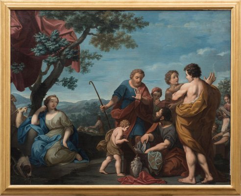 Bucolic Scene - Oil on Canvas Attributed to Michelangelo Ricciolini - 1705 1705-ZCI-756282