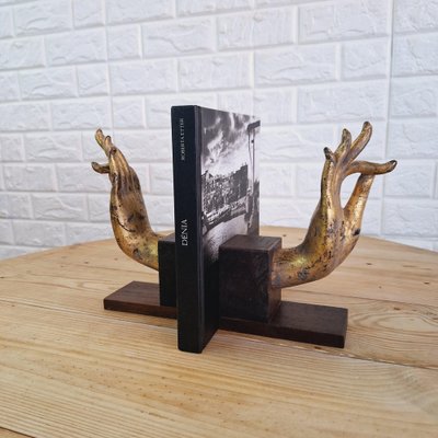 Buddha Hand Fragments Repurposed as Bookends, Thailand, Mid 19th Century, Set of 2-FRB-1805203