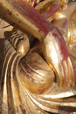 Buddha in Gilded Wood, Asia, 1950s-LA-1755696