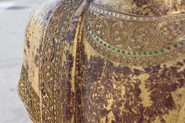 Buddha in Gilded Wood, Asia, 1950s-LA-1755696