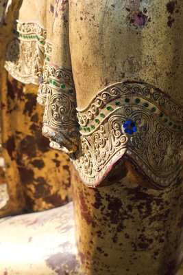 Buddha in Gilded Wood, Asia, 1950s-LA-1755696