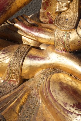 Buddha in Gilded Wood, Asia, 1950s-LA-1755696