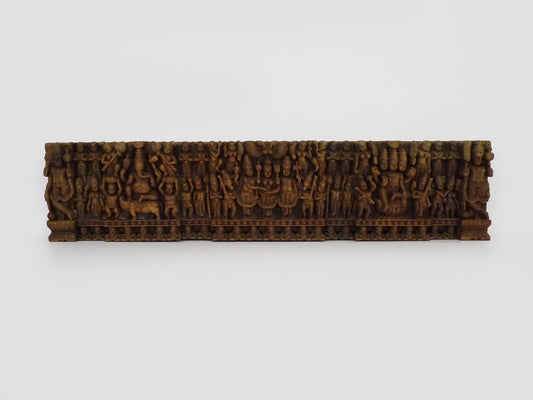 Buddhist Wooden Sculpture with 64 Characters, Kazakhstan, 1950s