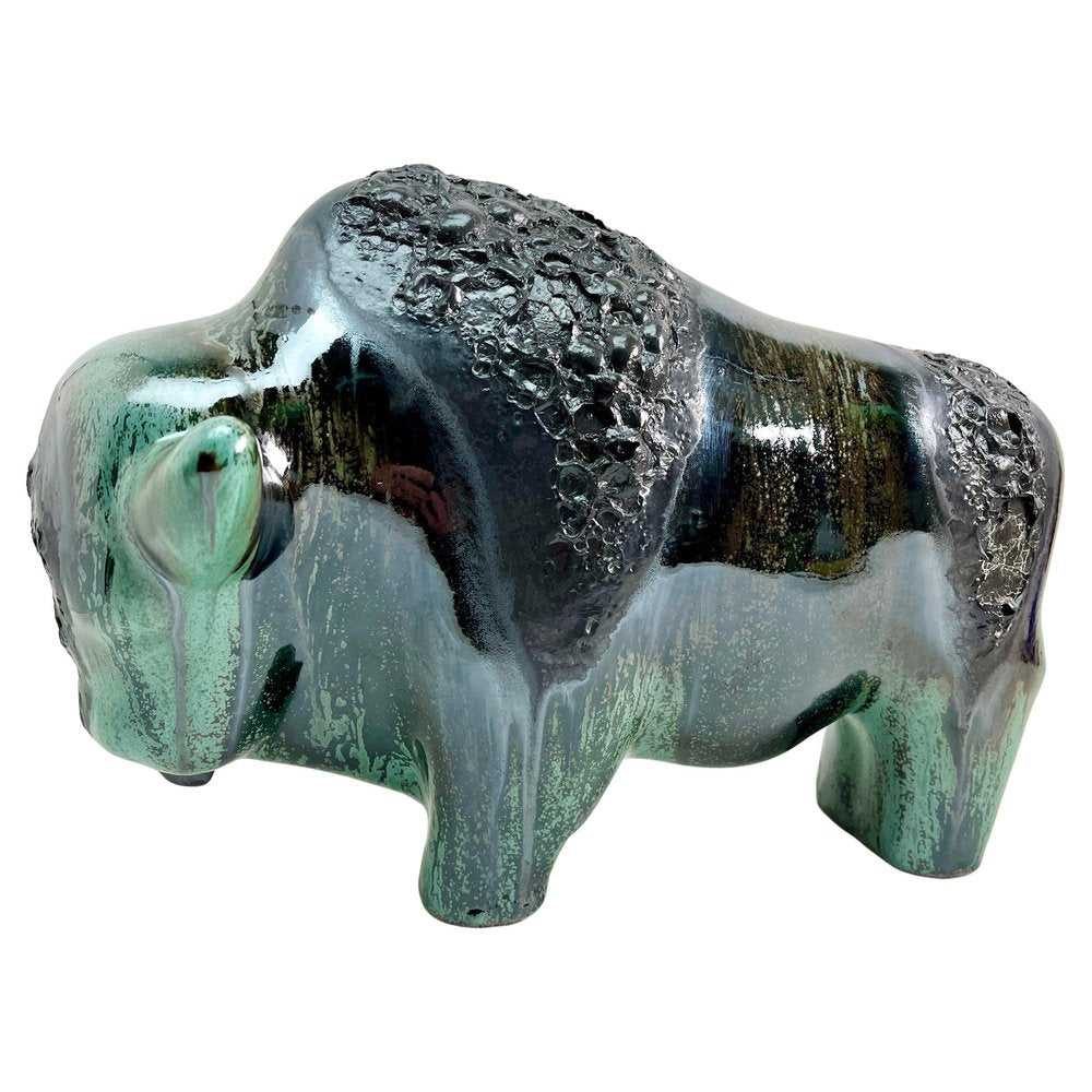 Buffalo Figurine by Otto Gerharz for Otto Keramik