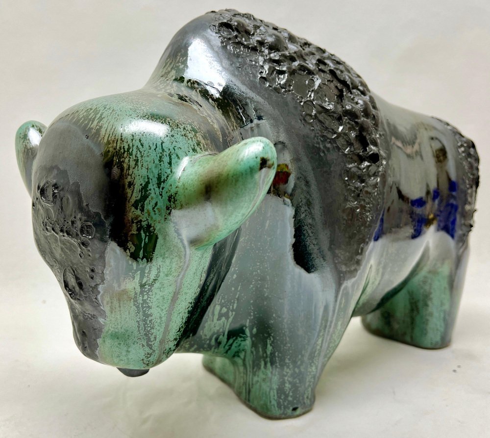 Buffalo Figurine by Otto Gerharz for Otto Keramik