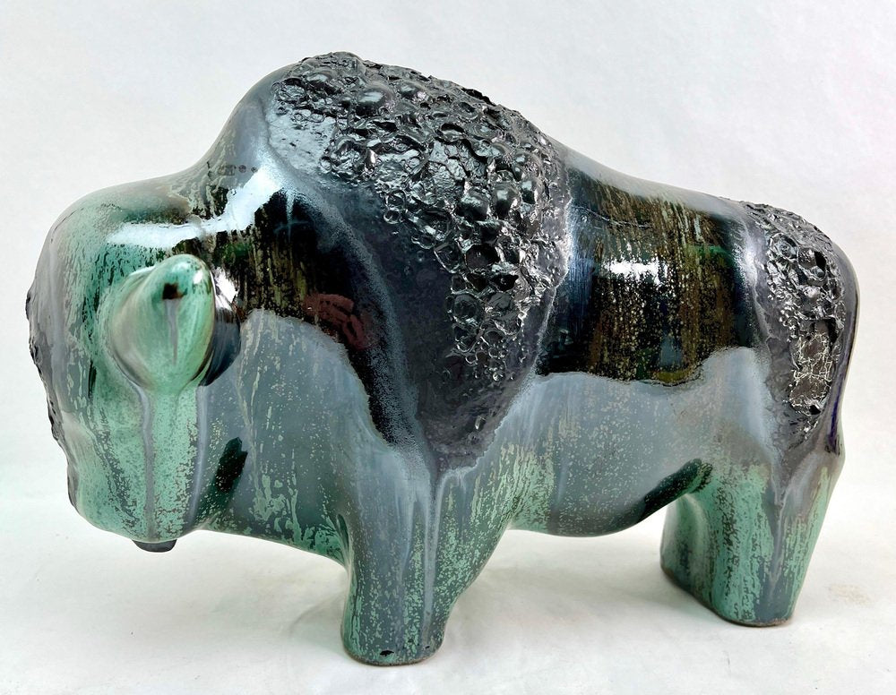 Buffalo Figurine by Otto Gerharz for Otto Keramik