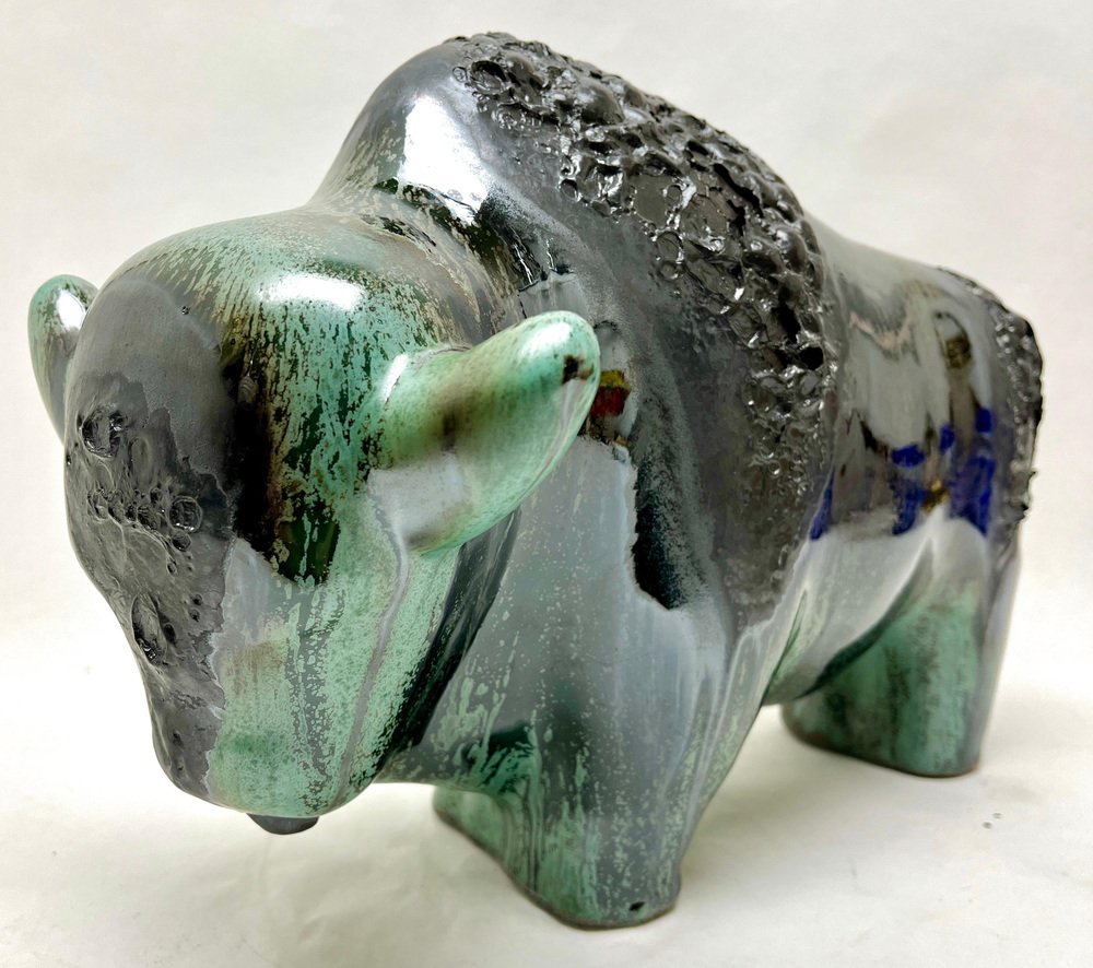 Buffalo Figurine by Otto Gerharz for Otto Keramik