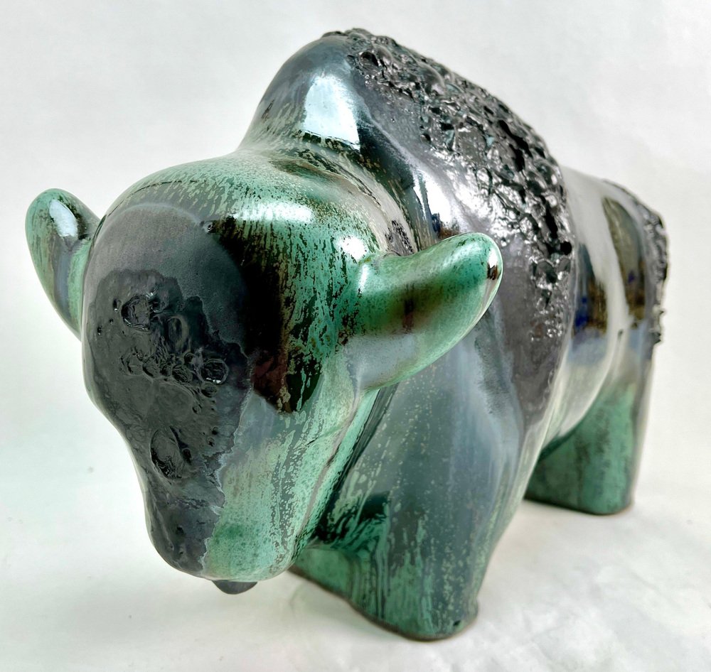 Buffalo Figurine by Otto Gerharz for Otto Keramik