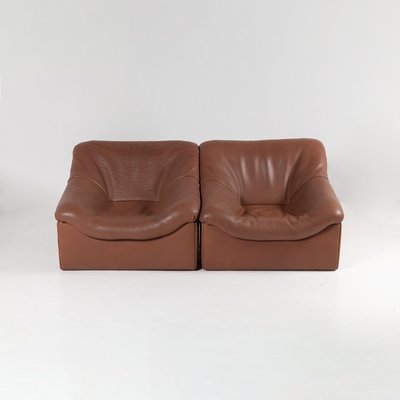 Buffalo Leather DS-46 Lounge Chairs from De Sede, 1970s, Set of 2-QVY-957239