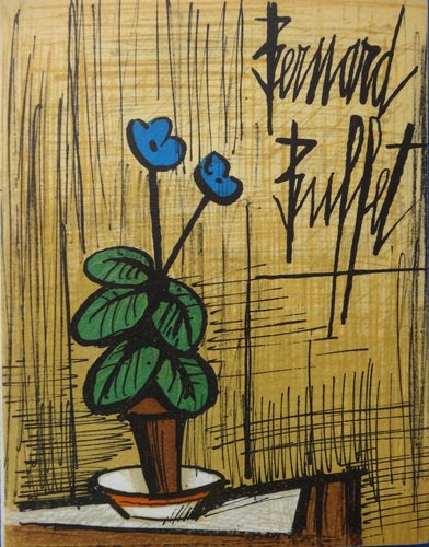 Buffet Bernard, Little Blue Primrose, 1980, Lithograph