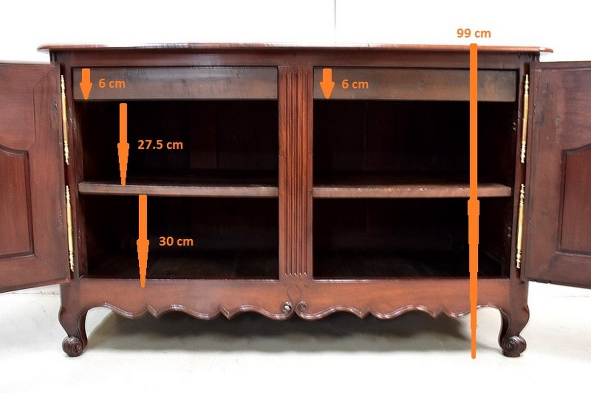 Buffet of Port Nantais in Cuban Mahogany, 1770s