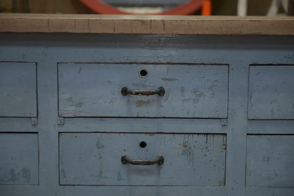 Buffet with 9 Gray Patinated Drawers, 1950s-NEN-2043277