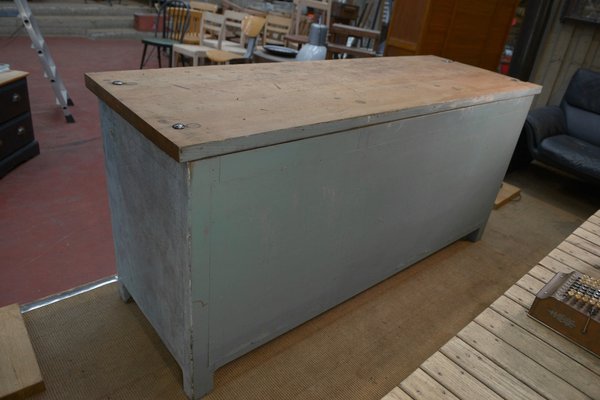 Buffet with 9 Gray Patinated Drawers, 1950s-NEN-2043277