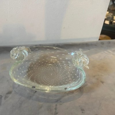 Bullicante Clear Murano Glass Oval Bowl by Ercole Barovier for Barovier & Toso-NMK-1764388