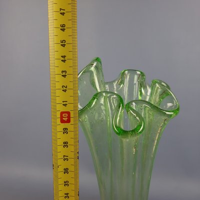 Bullicante Green Glass Vase from Verrerie Dart De Montaurox, 1960s-PWG-2033839