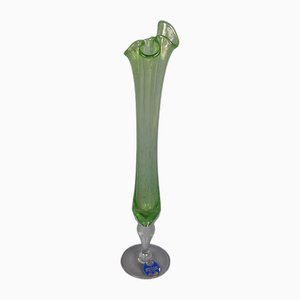 Bullicante Green Glass Vase from Verrerie Dart De Montaurox, 1960s-PWG-2033839