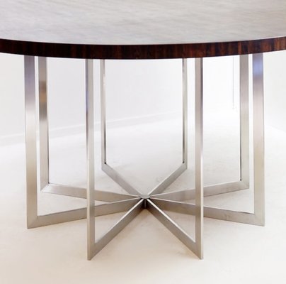 Bulo Dining Table Top in Wenge & Brushed Steel Leg attributed to Jules Wabbes, Set of 2-NYF-2036206